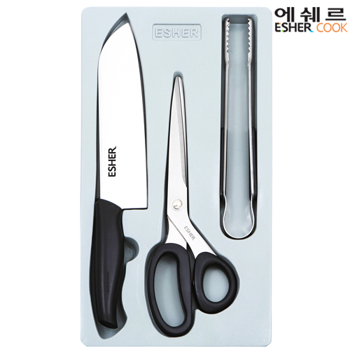 고급가위+식도+집게(주방가위 3종세트)